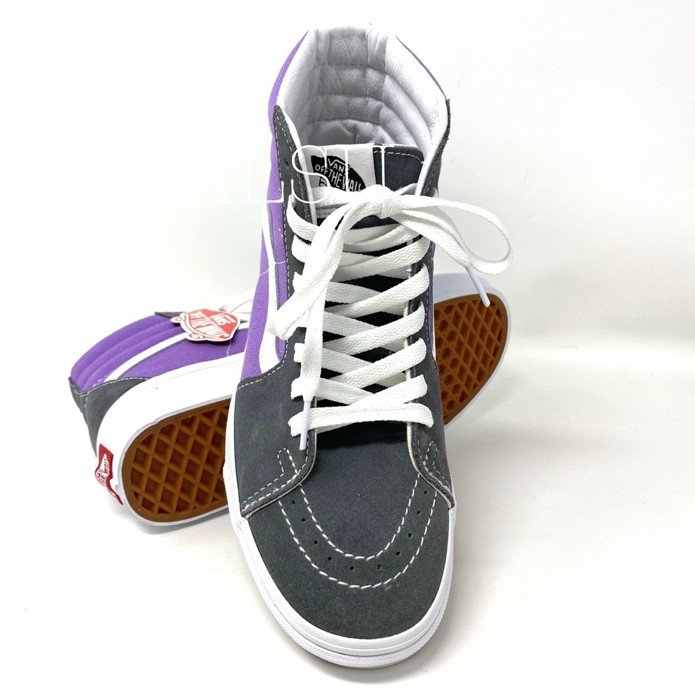 VANS SK8-HI Suede Canvas Retro Sport Lavender Grey - Picture 5 of 9